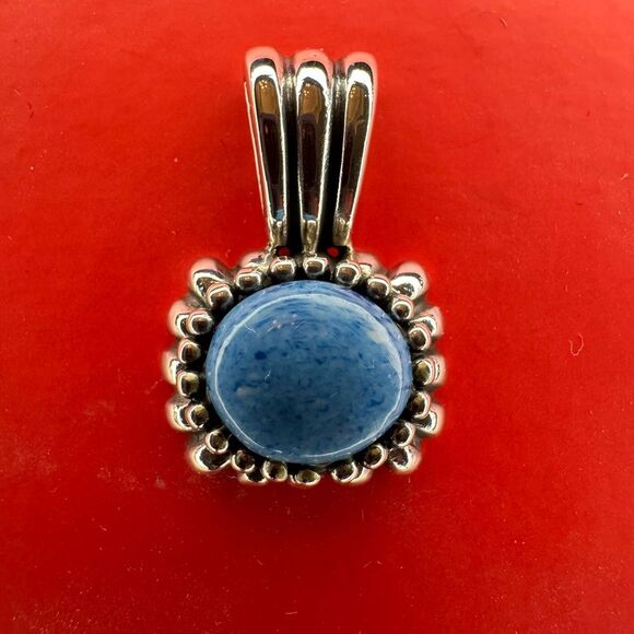 925 Silver and Turquoise Blue Pendant - Picture 1 of 5
